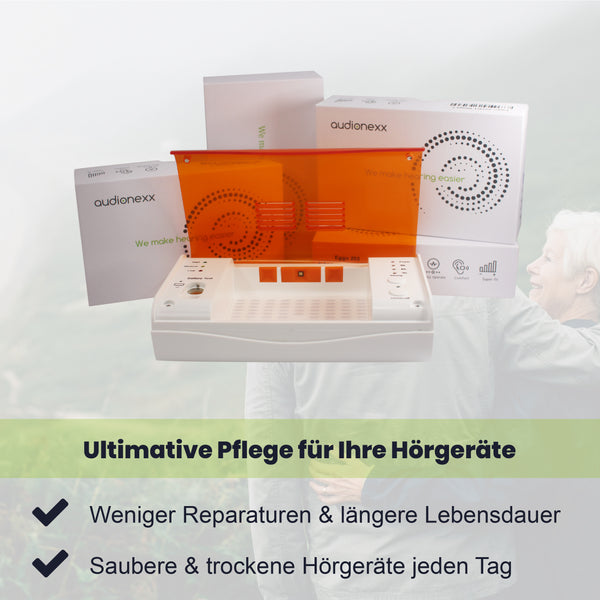 Ultimative Hörgeräte Pflege: Elektrische Hörgeräte Trockenbox von Audionexx