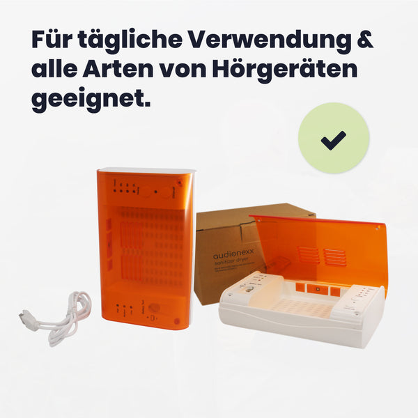 Ultimative Hörgeräte Pflege: Elektrische Hörgeräte Trockenbox von Audionexx